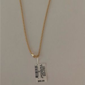 20” women’s gold rope necklace.18K gold over sterling silver.